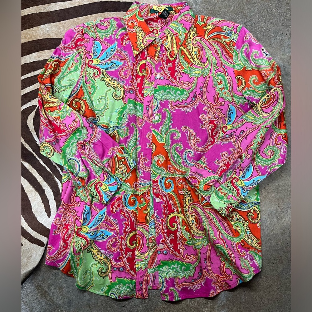 Lauren Ralph Lauren Polo Womens Button Down Blouse
